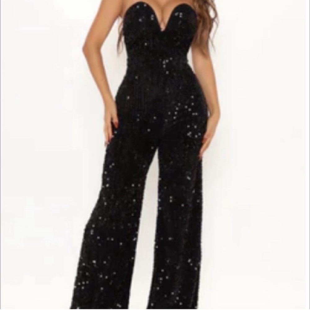 Fashion Nova sequin jumpsuit - Picture 2 of 4